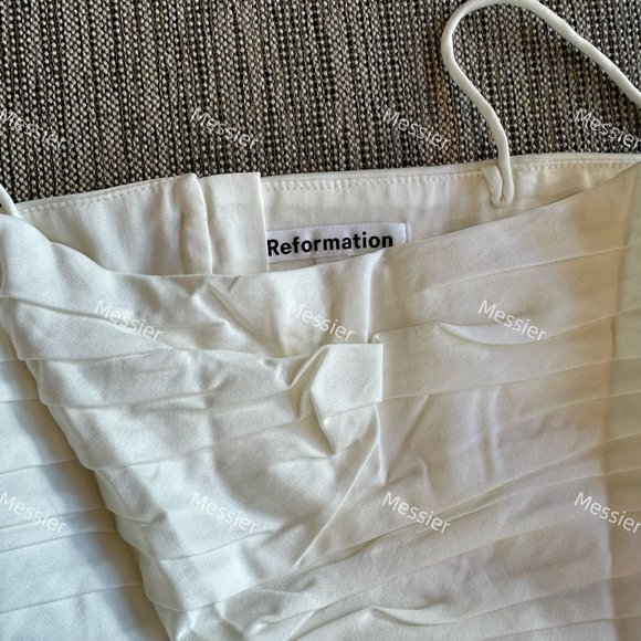 Reformation Carlow Two Piece Dress in White - Picture 10 of 16